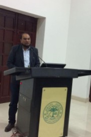 At an academic event at AMU, Aligarh